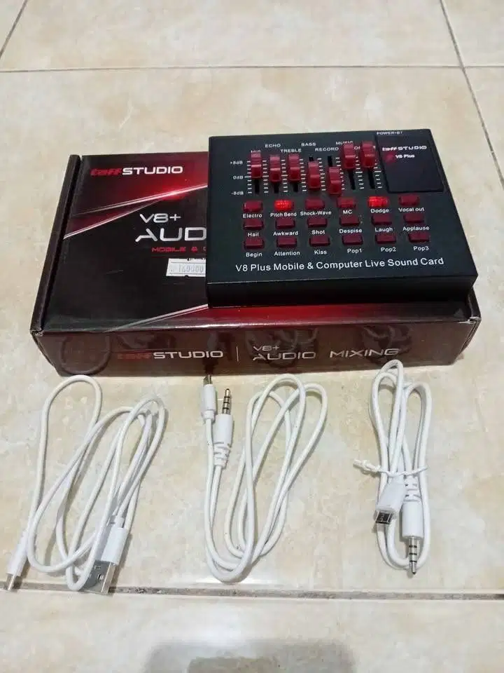 Soundcard V8 Plus Bluetooth Audio USB External Live Broadcast