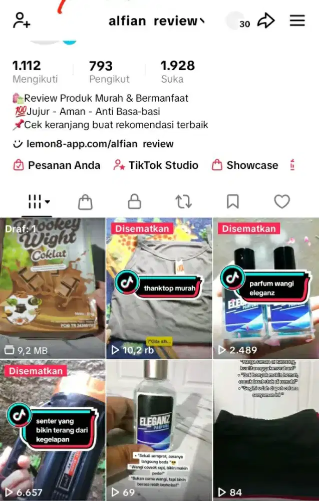 Menerima jasa upload / posting video promosi dari
brand ke akun TikTok