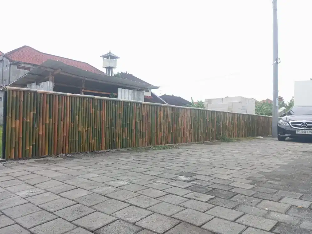 PAGAR BAMBU KERANGKA BESI
