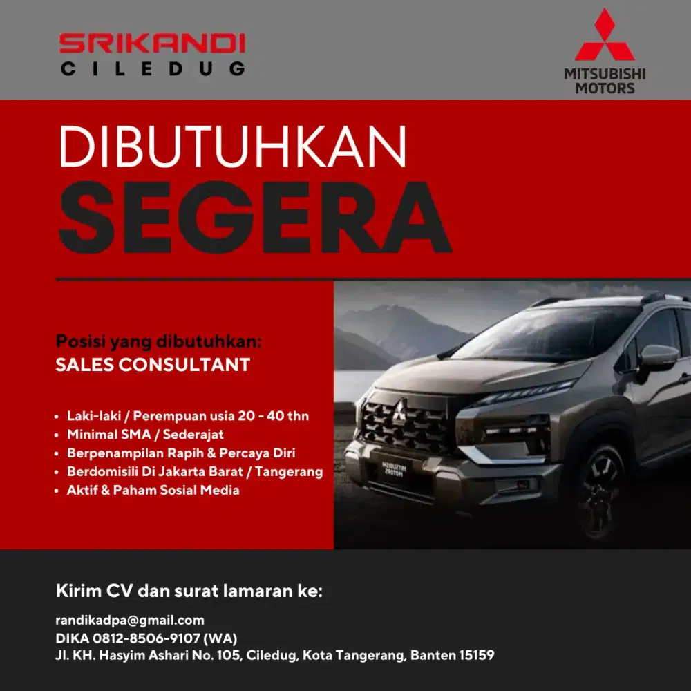 LOWONGAN PEKERJAAN SALES MOBIL DAIHATSU