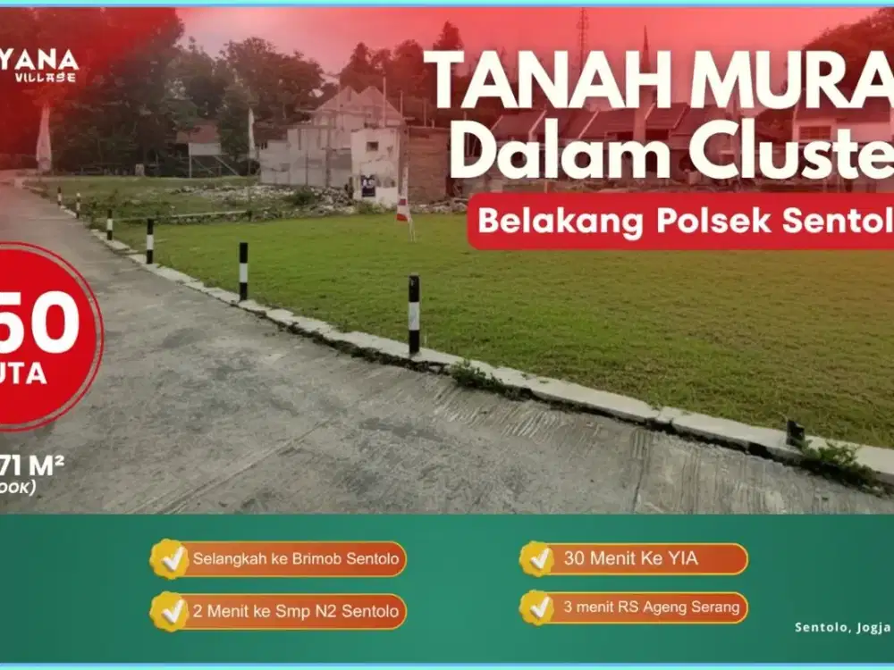 TANAH STRATEGIS KULONPROGO DALAM CLUSTER BELAKANG BROMOB SENTOLO