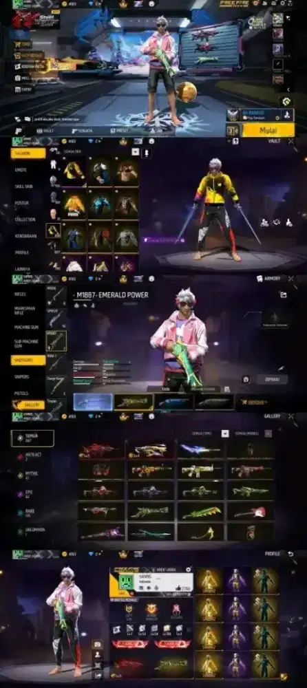 AKUN FREE FIRE SULTAN HARGA TERJANGKAU AMANAH 100%