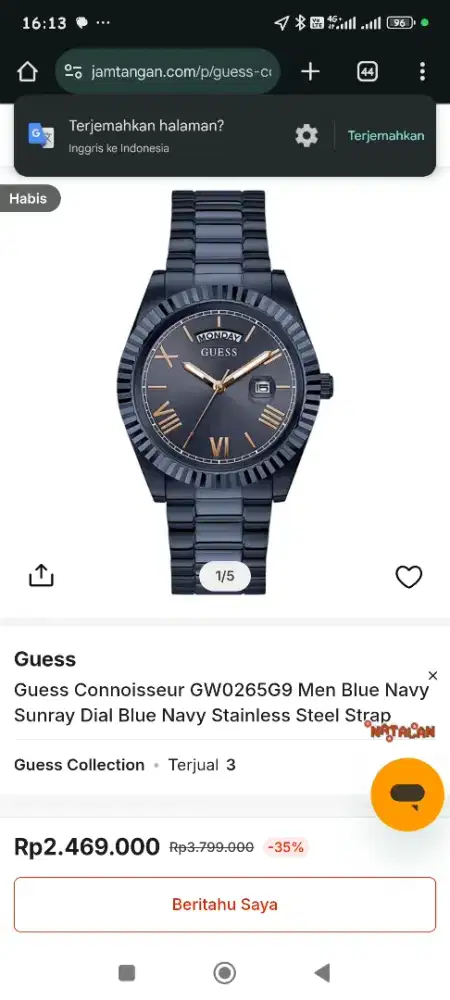 GUESS CONNOISSEUR BLUE NAVY