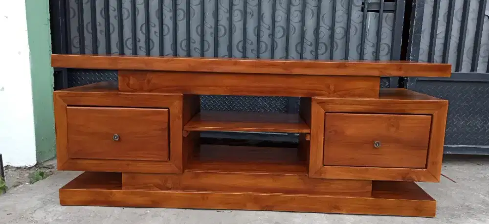 Buffet Minimalis Kayu Jati Panjang 150cm Finishing Melamine Terlaris