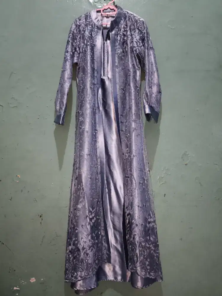 gamis ibu warna ice blue