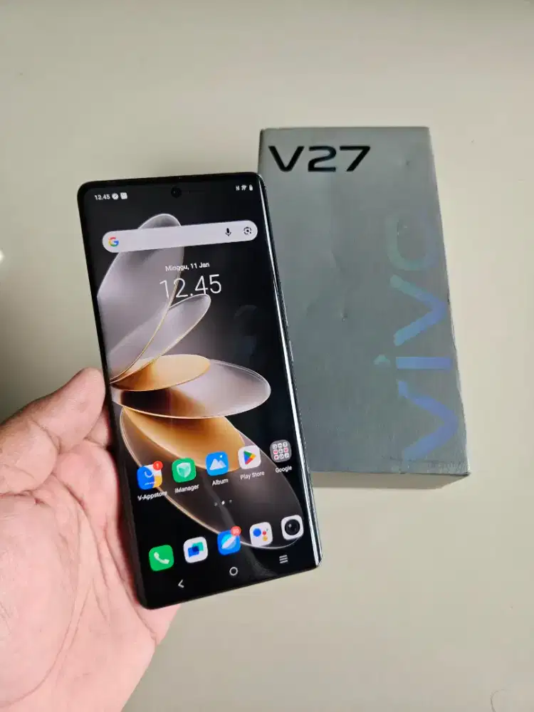 Vivo V27 5G 12/256 Hitam Fullset Normal Murah