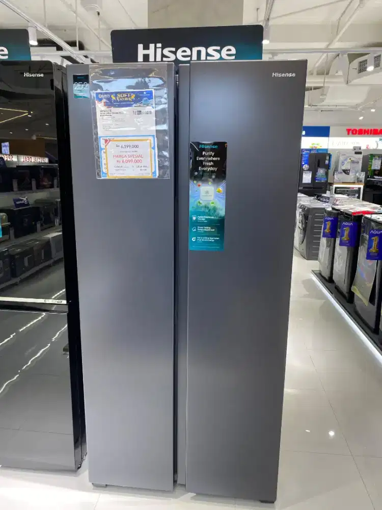 Promo HISENSE Refrigerator SBS 441 L