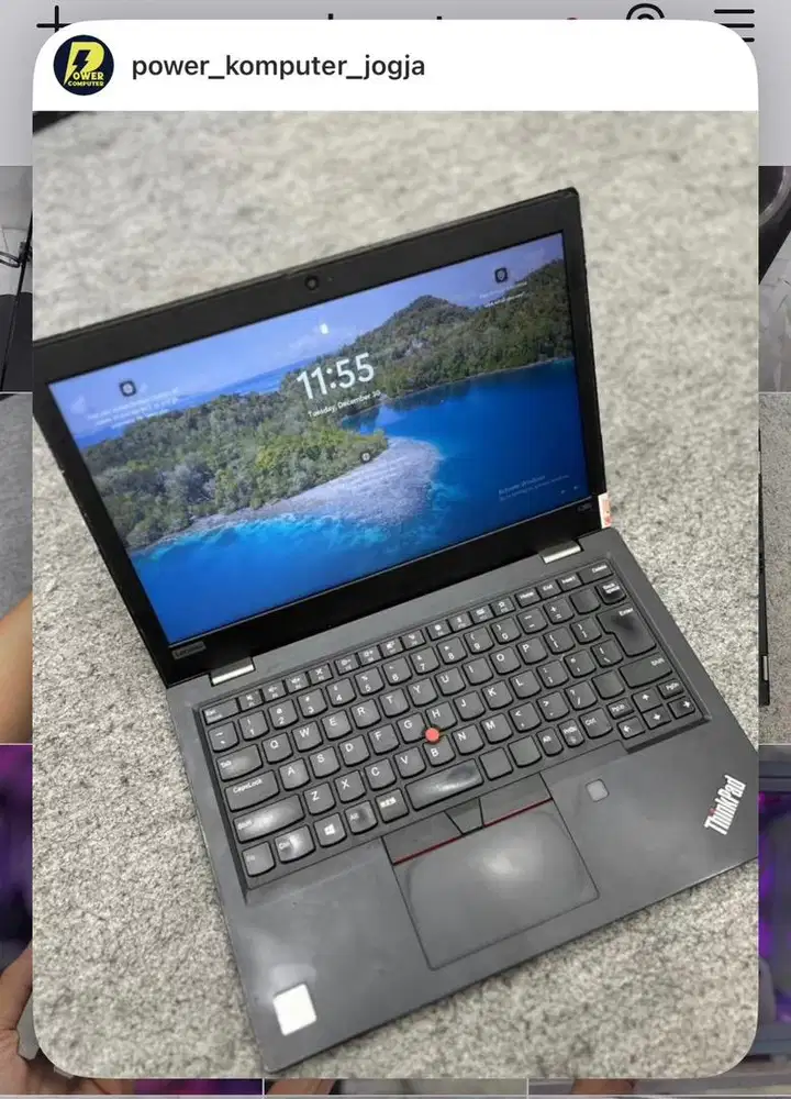 Laptop Lenovo Thinkpad L380 i5 8250U Ram 8GB Nvme 256Gb Mulus bagus