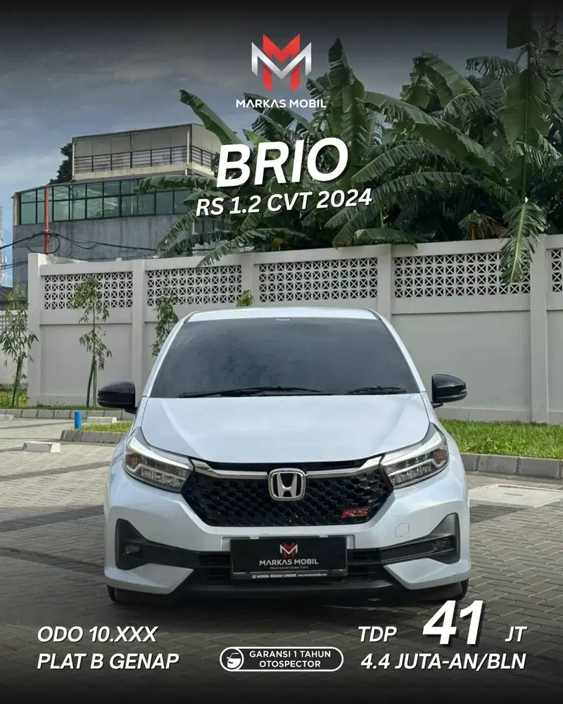 HONDA BRIO RS 1.2 CVT 2024 /LOW KM/MULUS/ANTIK/FULL ORIGINAL100 %