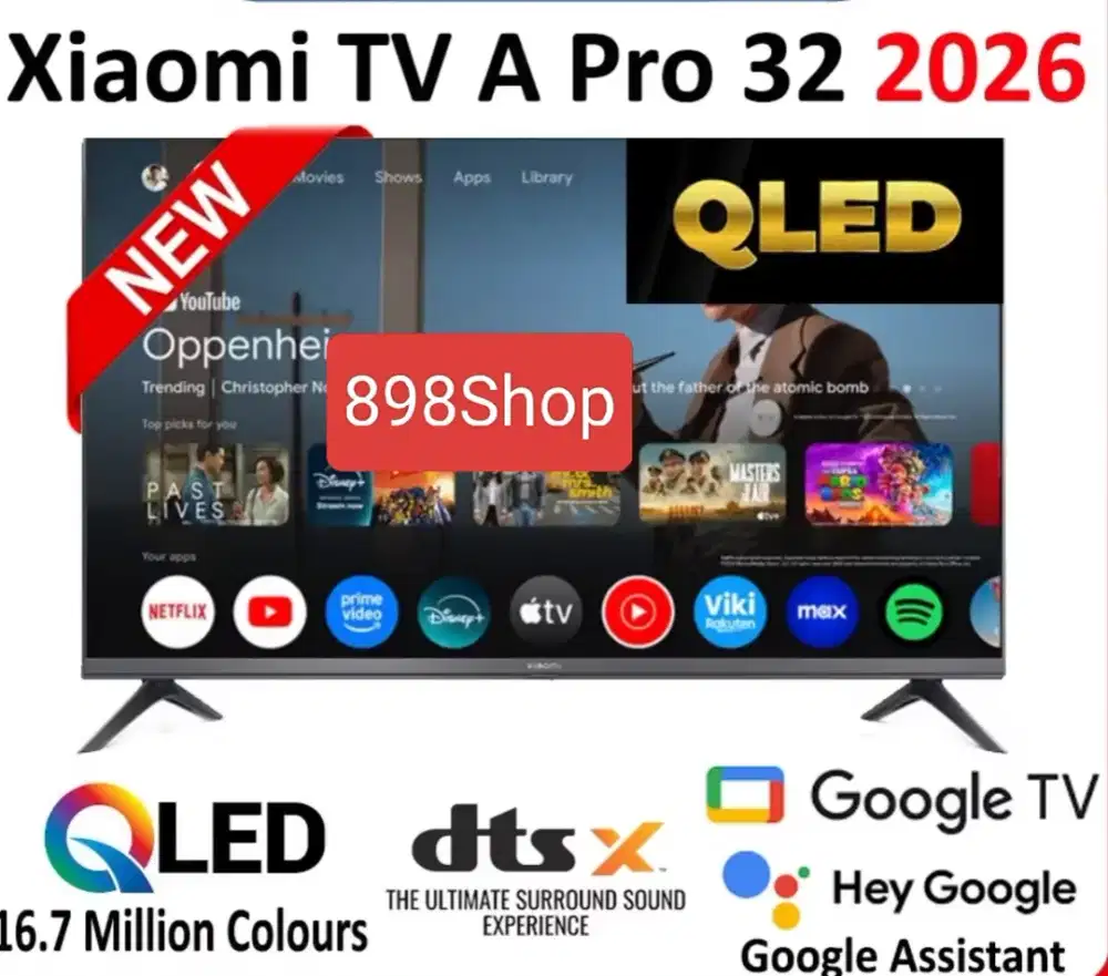 Xioami TV A PRO QLED 32 2026Google TV Android Digital TV HDMI Dolby