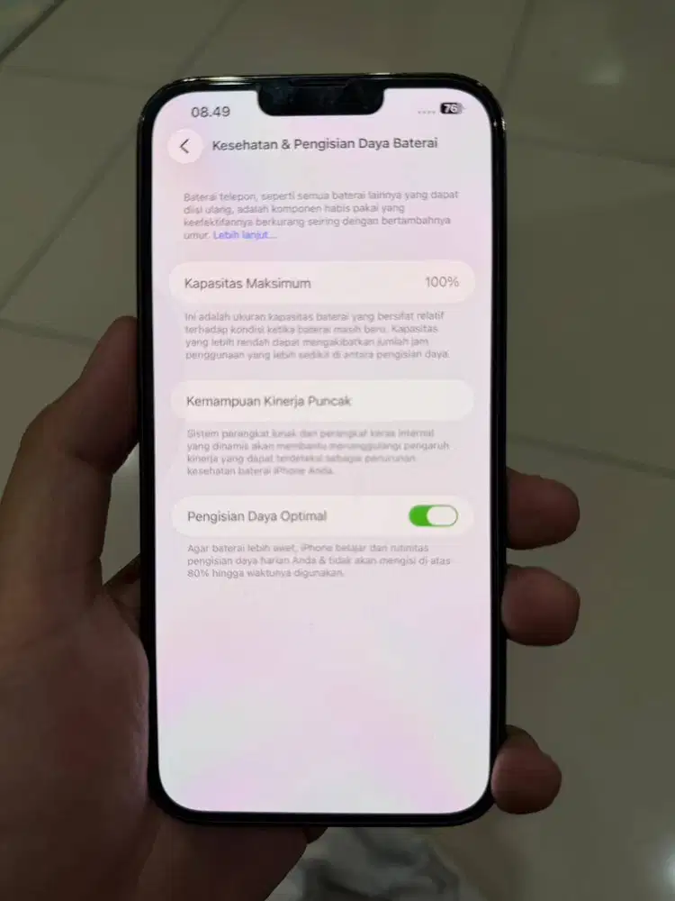 13 Pro Max LANGKA Battery Health 100%