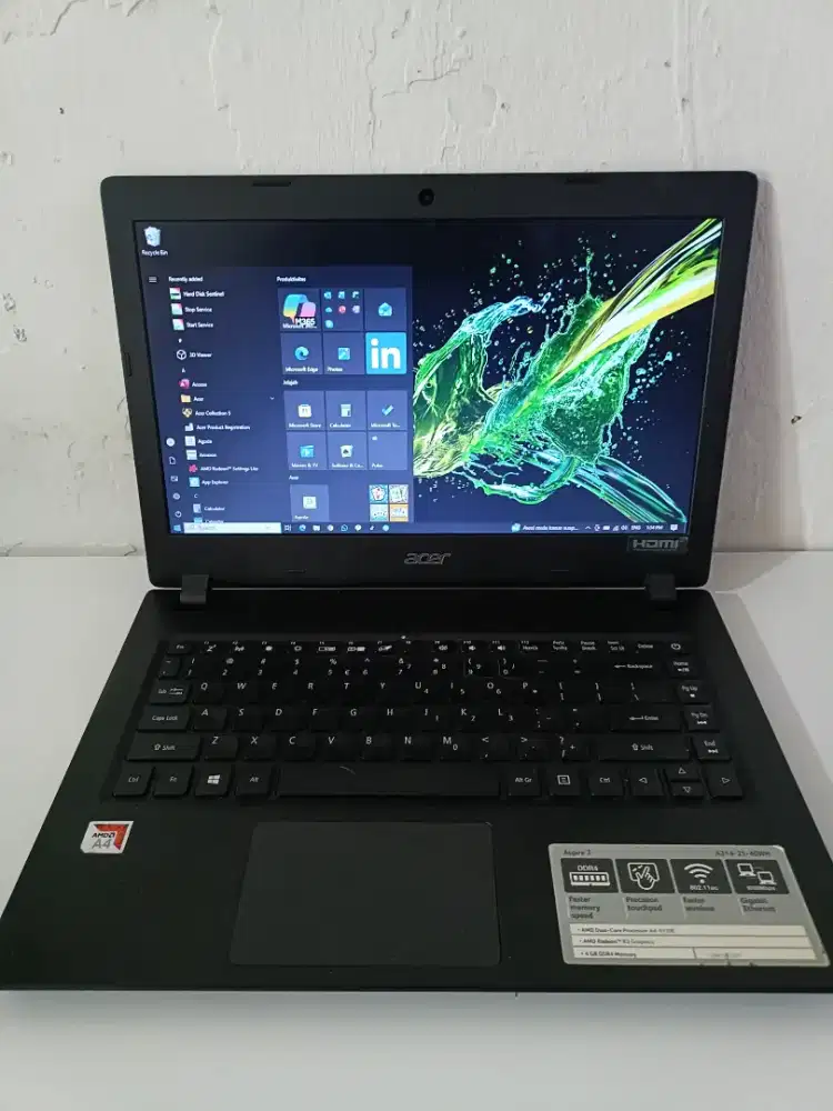 Laptop acer slim
Ram 12