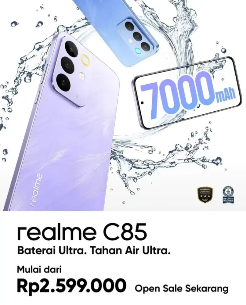 Realme terbaru C85 series tahan air dan baterai besar