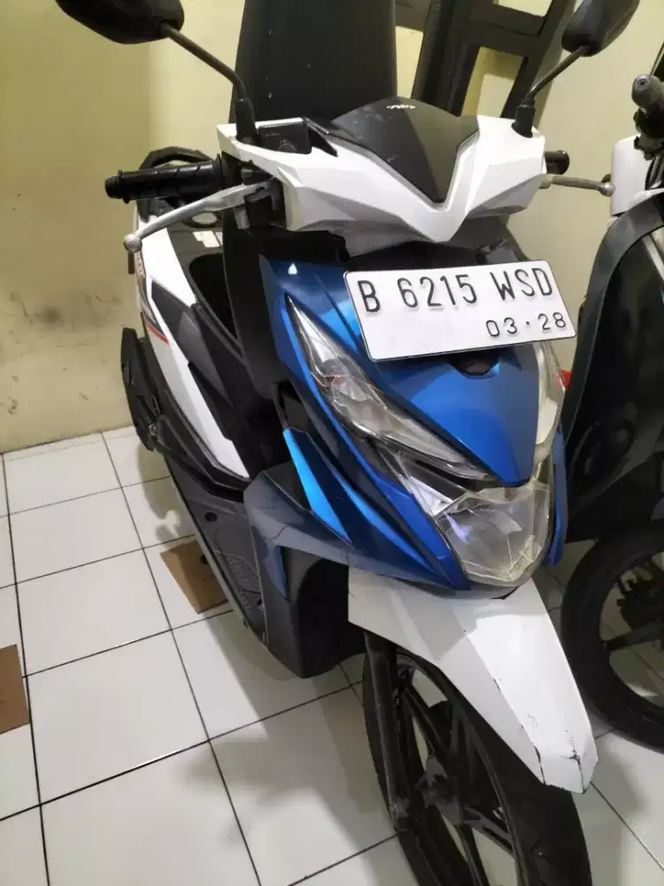 Dijual beat eco 2018 warna biru putih