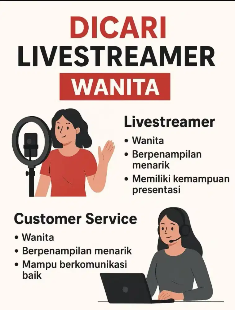 Dibutuhkan livestreamer SHOPEE