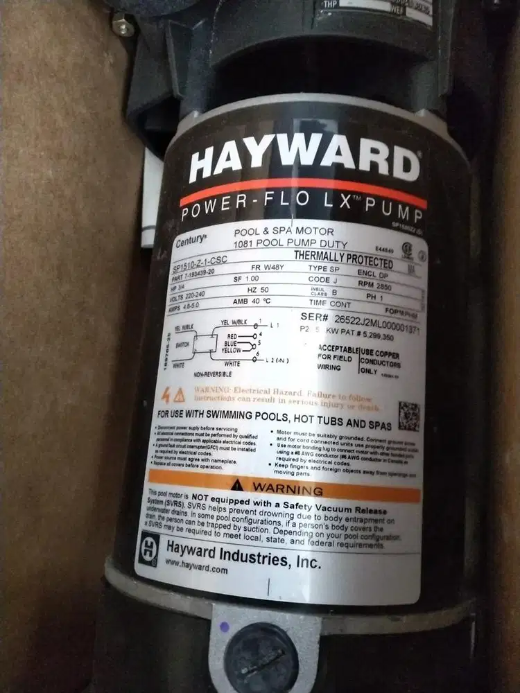 Pompa kolam renang hayward