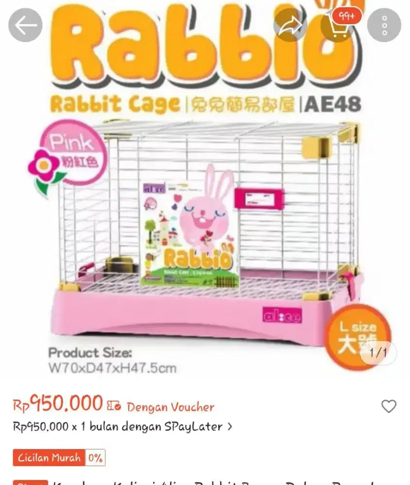 Kandang kelinci premium bekas