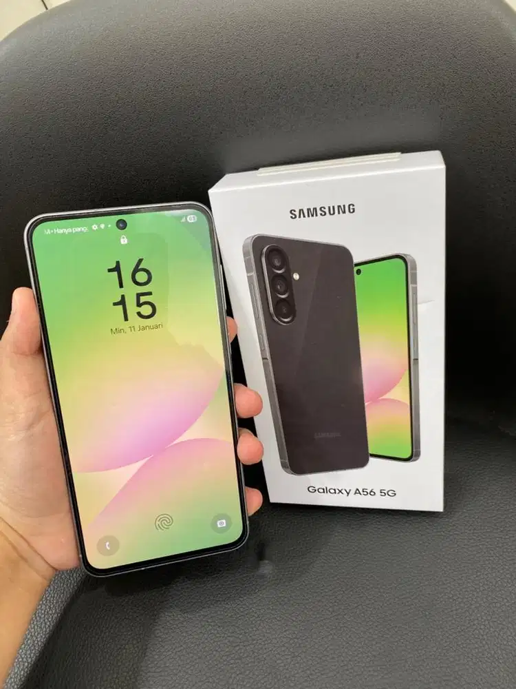 Samsung A56 5G 8/256 Fulset ori resmi sein 1 bulan pakai likenew
