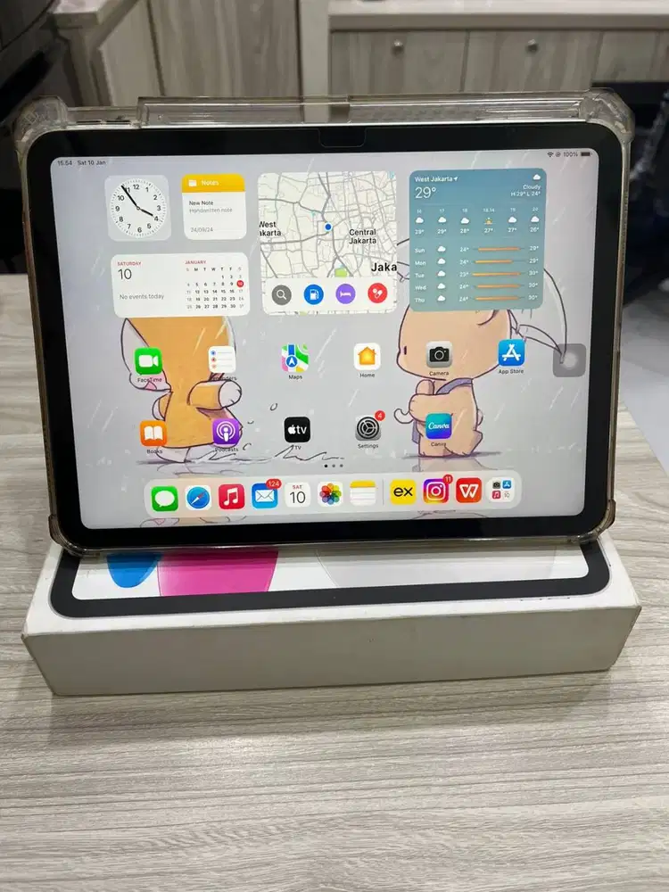 Ipad Gen 10, 64gb, warna silver kondisi mulus siap pakai