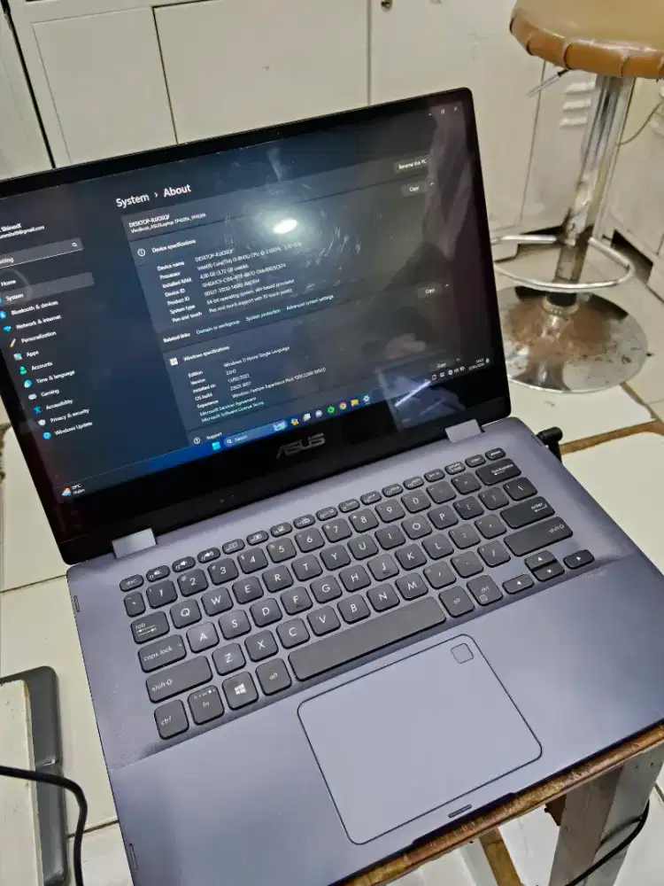 ASUS VIVOBOOK TP412FA core 13-8145U ssd 512gb, bisa flip, touhcscreen