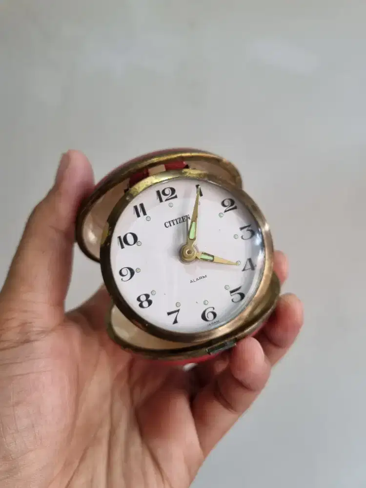 Jam Meja Pocket Citizen Alarm Manual Winding