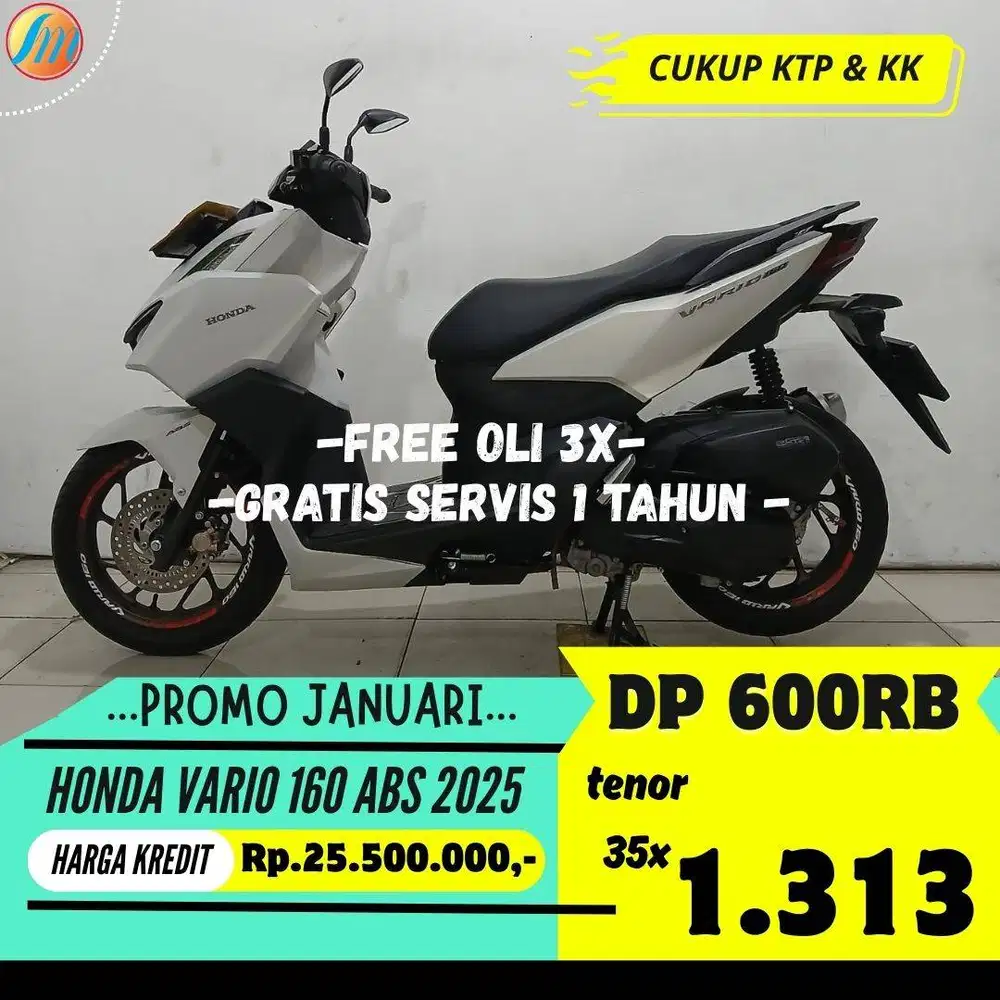 HONDA VARIO 160 ABS 2025 KREDIT DP 600RB ANGSURAN TERJANGKAU KTP KK