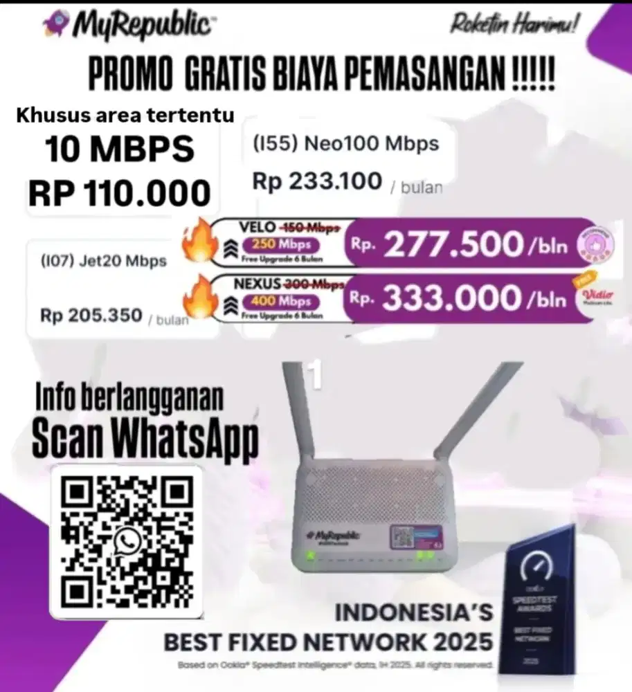 Internet Wifi My Repbulic Unlimited