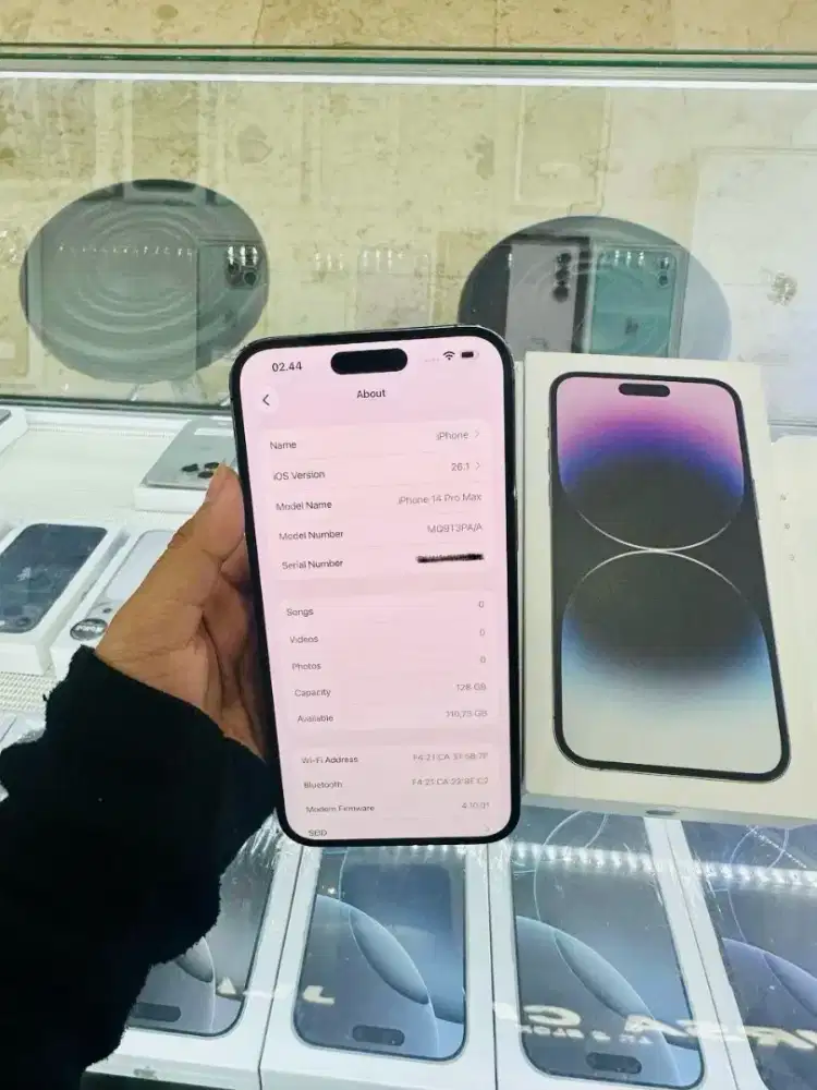 iPhone 14 Pro Max 128GB iBox Resmi Purple Lengkap