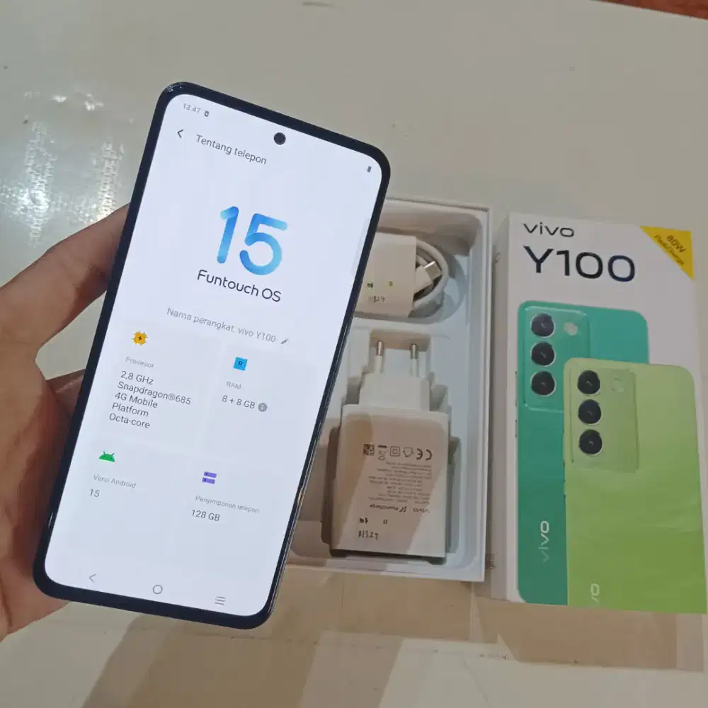 Vivo y100 8+8/128 Fullset ORI no minus