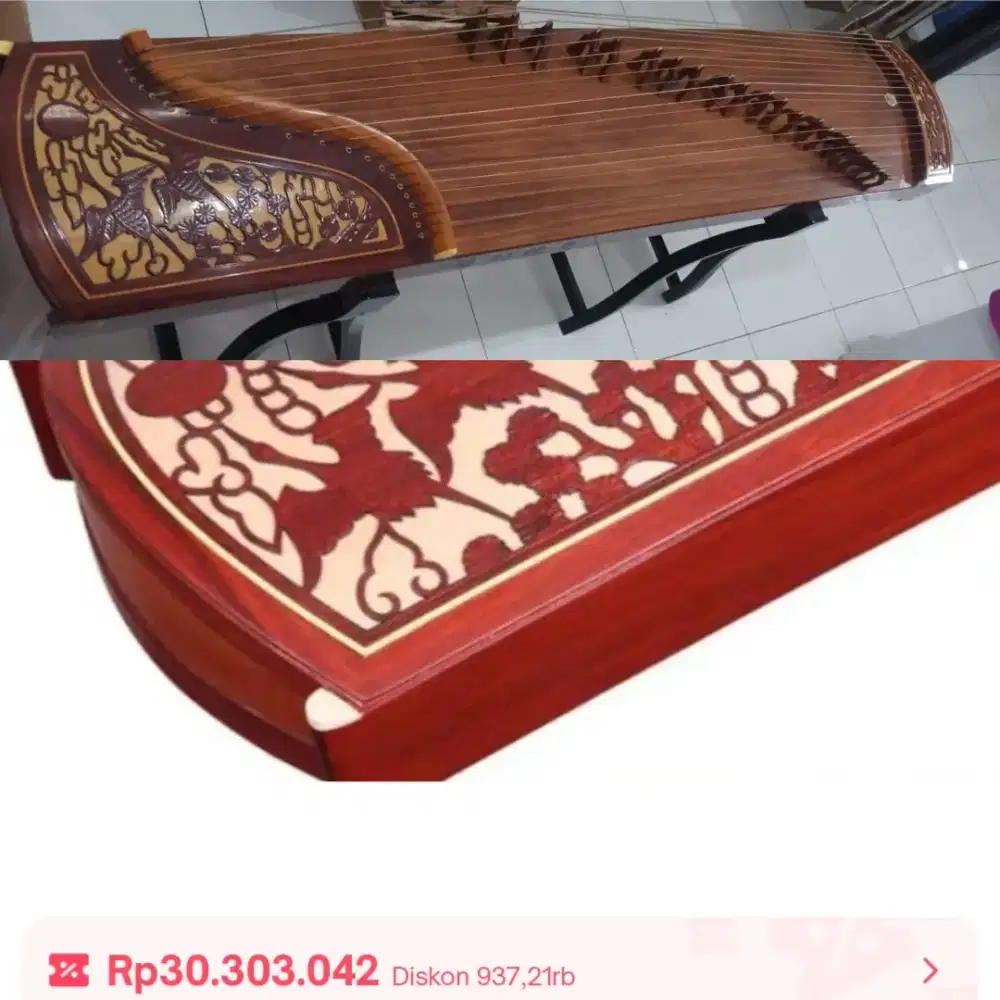 Guzheng Kecapi Cina Preloved sudah ada hardcase dan stand