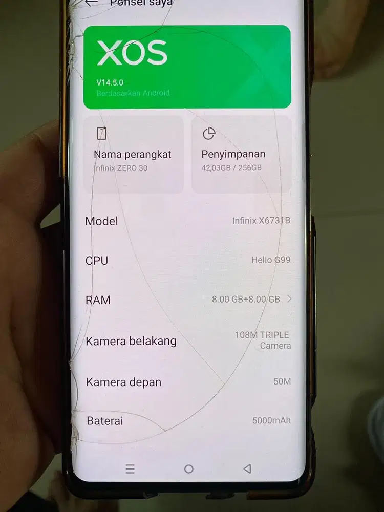 infinix zero 30 ram 8/256 fullset ori semua