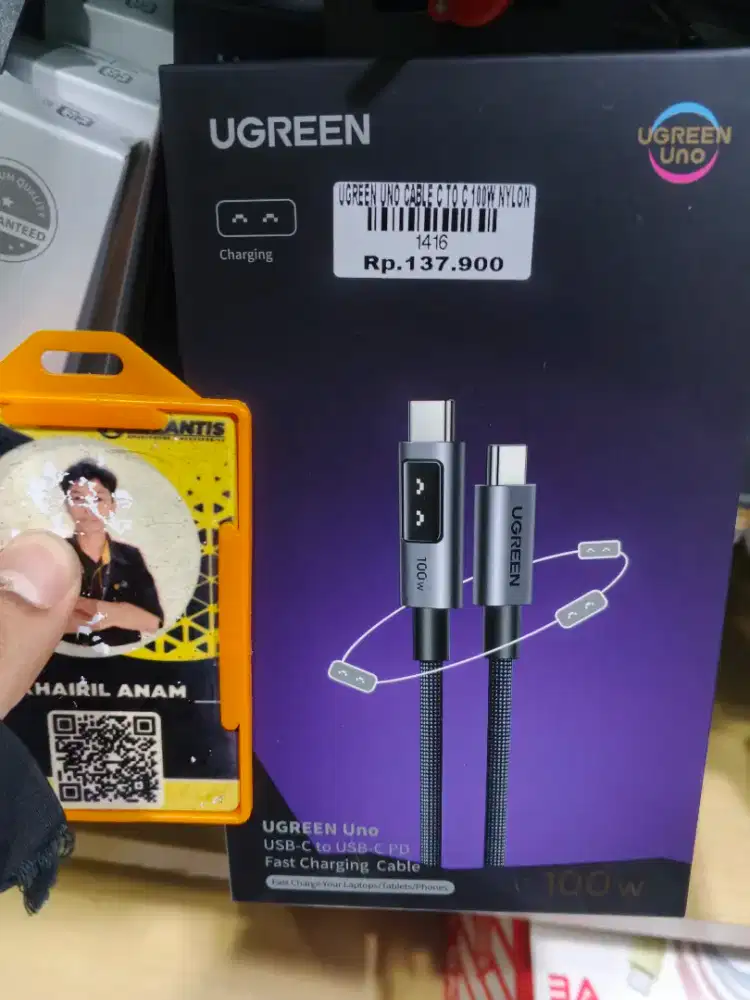 KABEL USB UGREEN C to C 100w Nylon