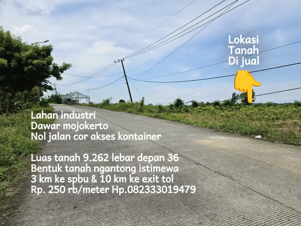 Lahan industri dawar mojokerto