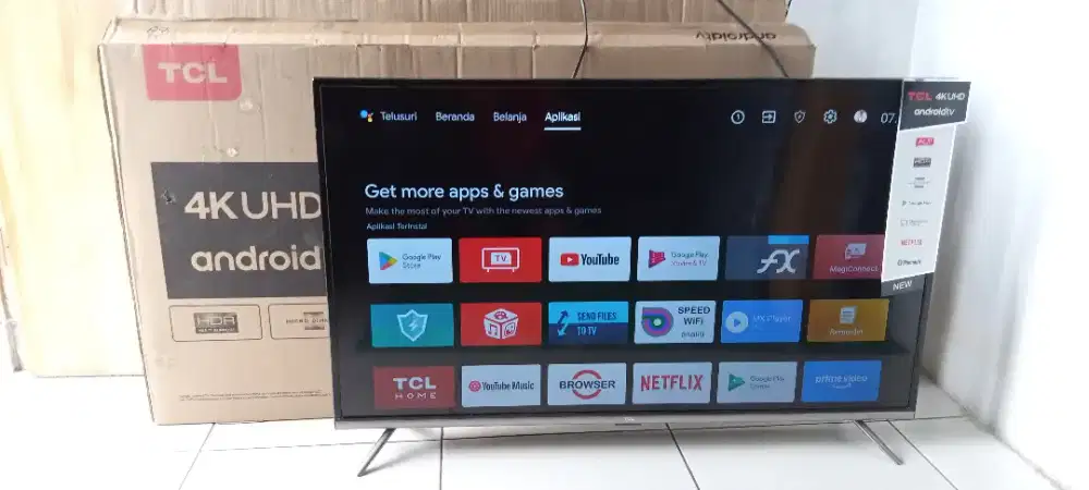 android 43 in TCL 4K !! Dikit Garis