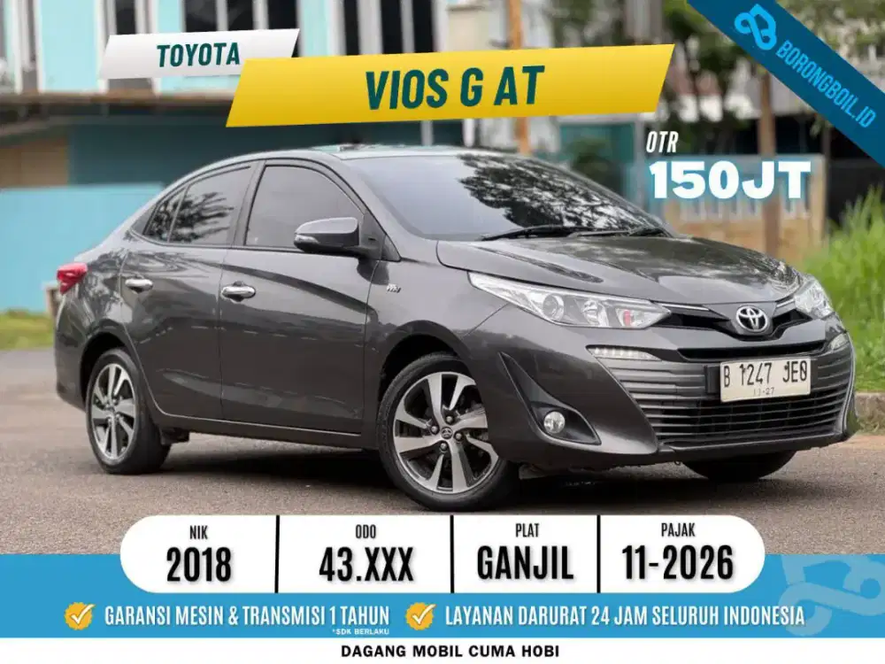 Toyota Vios G AT 2018 Abu-Abu Metalik