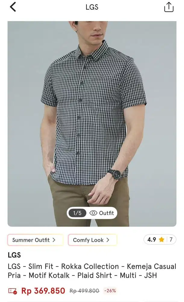 Baju Pria Baru Merek LGS