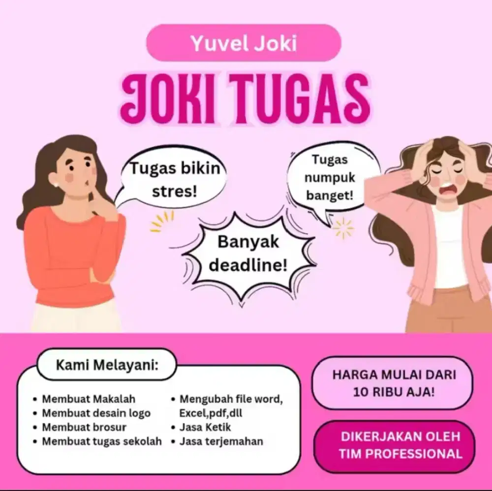 Joki Tugas Apa saja ( PPt , artikel, makalah,dll)