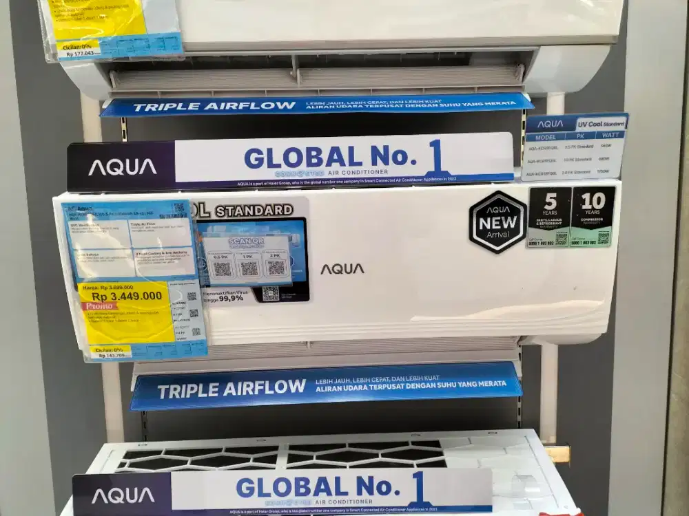 Jual AC baru 1/5 - 2 PK bisa cicilan !!!