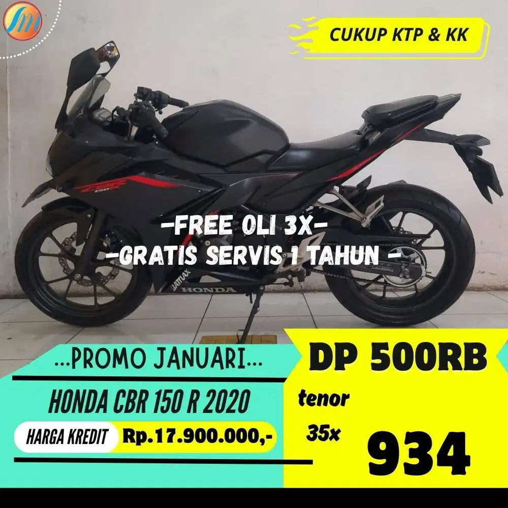 DP CUKUP 500RIBU ANGSURAN RINGAN HONDA CBR 150 R 2020 BERGARANSI
