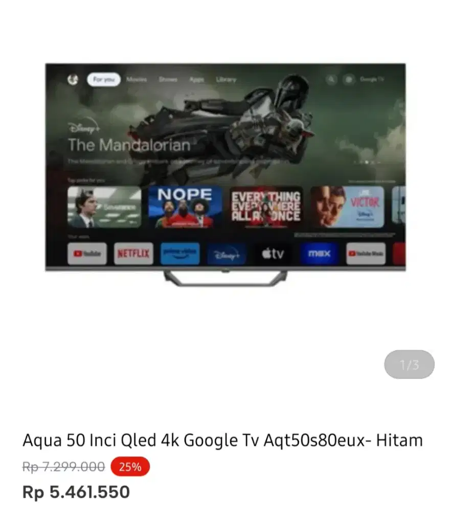 AQUA GOOGLE TV 4K 50 INCI