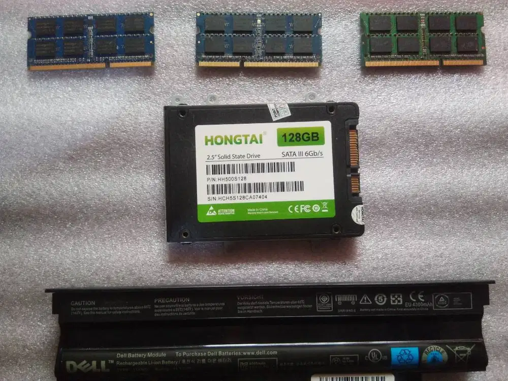 JUAL BORONGAN/SATUAN RAM, SSD, BATERAI LAPTOP