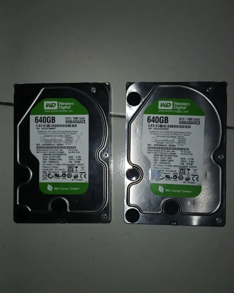 Western Digital Green 640GB WD6400AACS 7200RPM 16MB Sata II 3.5 inci