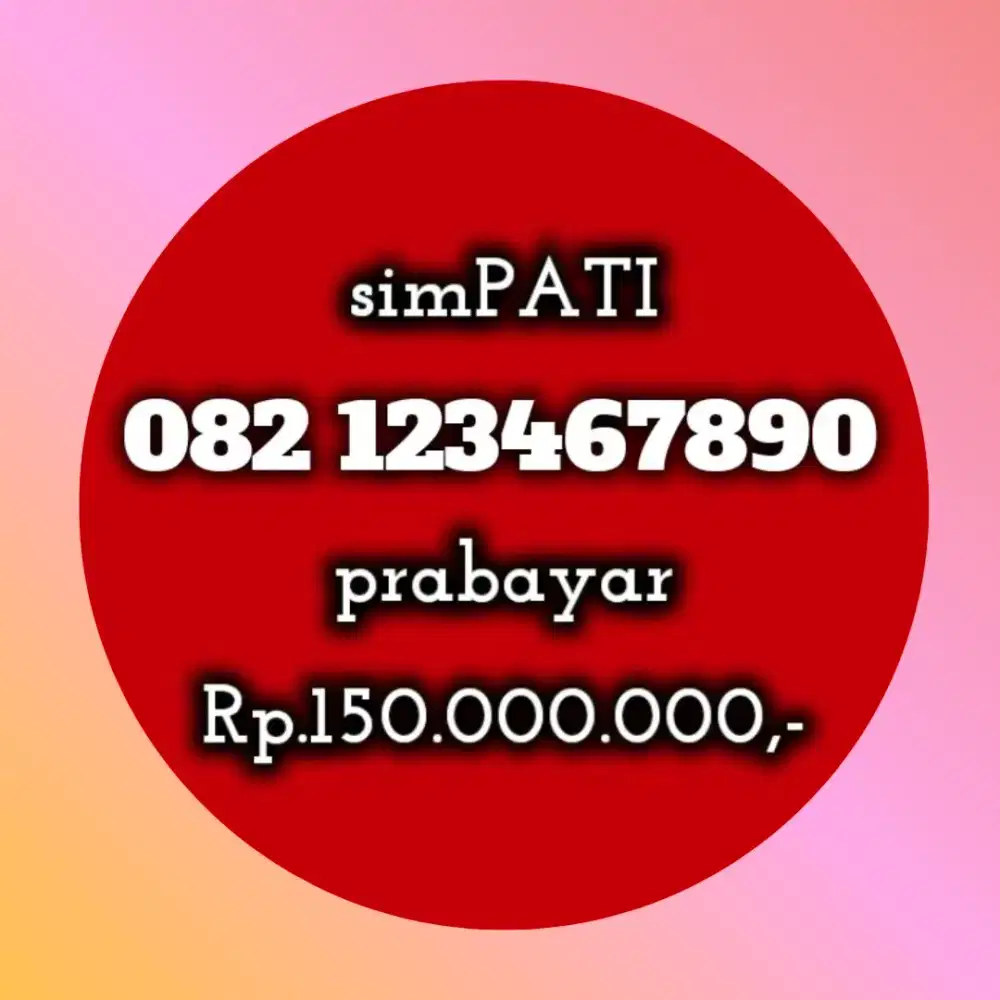 NOMOR CANTIK KOLEKSI SIMPATI 23467890