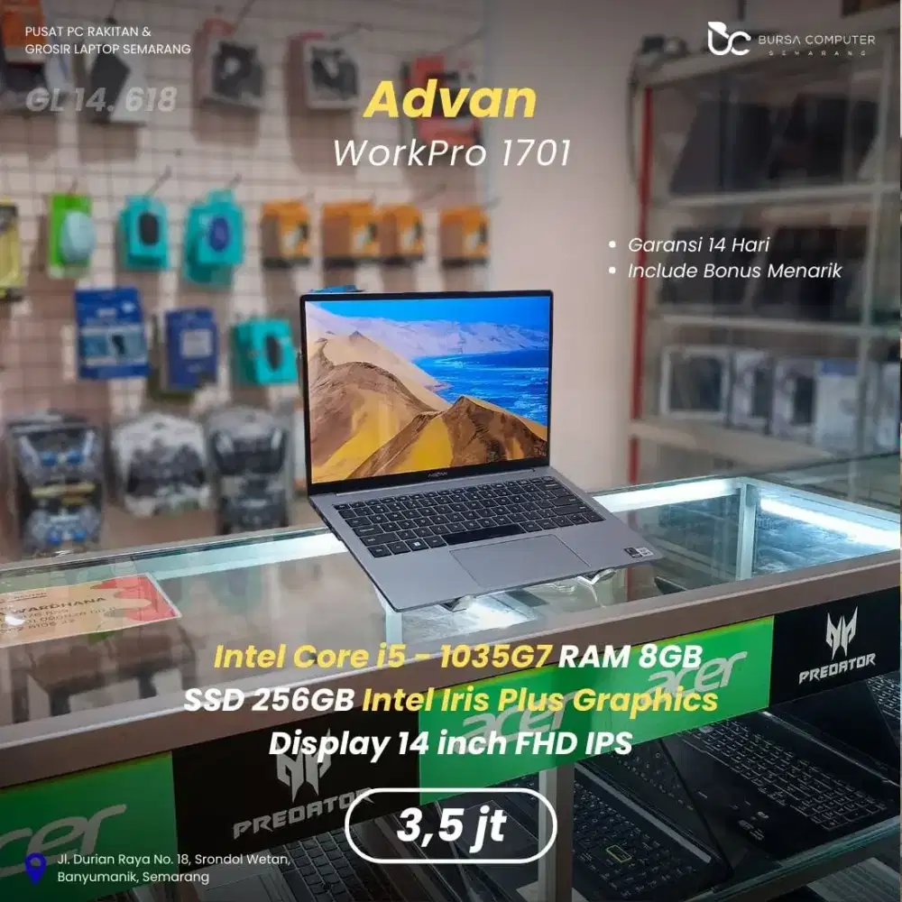ADVAN Workpro 1701 | Core i5 1035G7 8GB 256GB