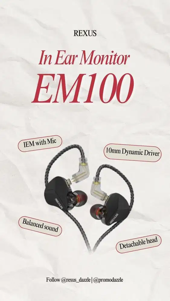 EM100 Earphone Rexus