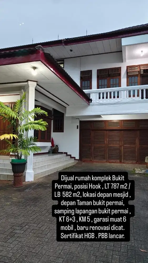 Dijual rumah bukit permai cibubur