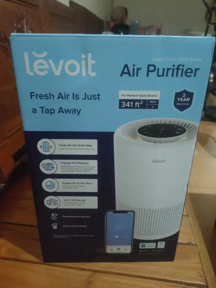 Levoit Core 200S Smart Wifi Air Purifier True HEPA. Barang Baru H