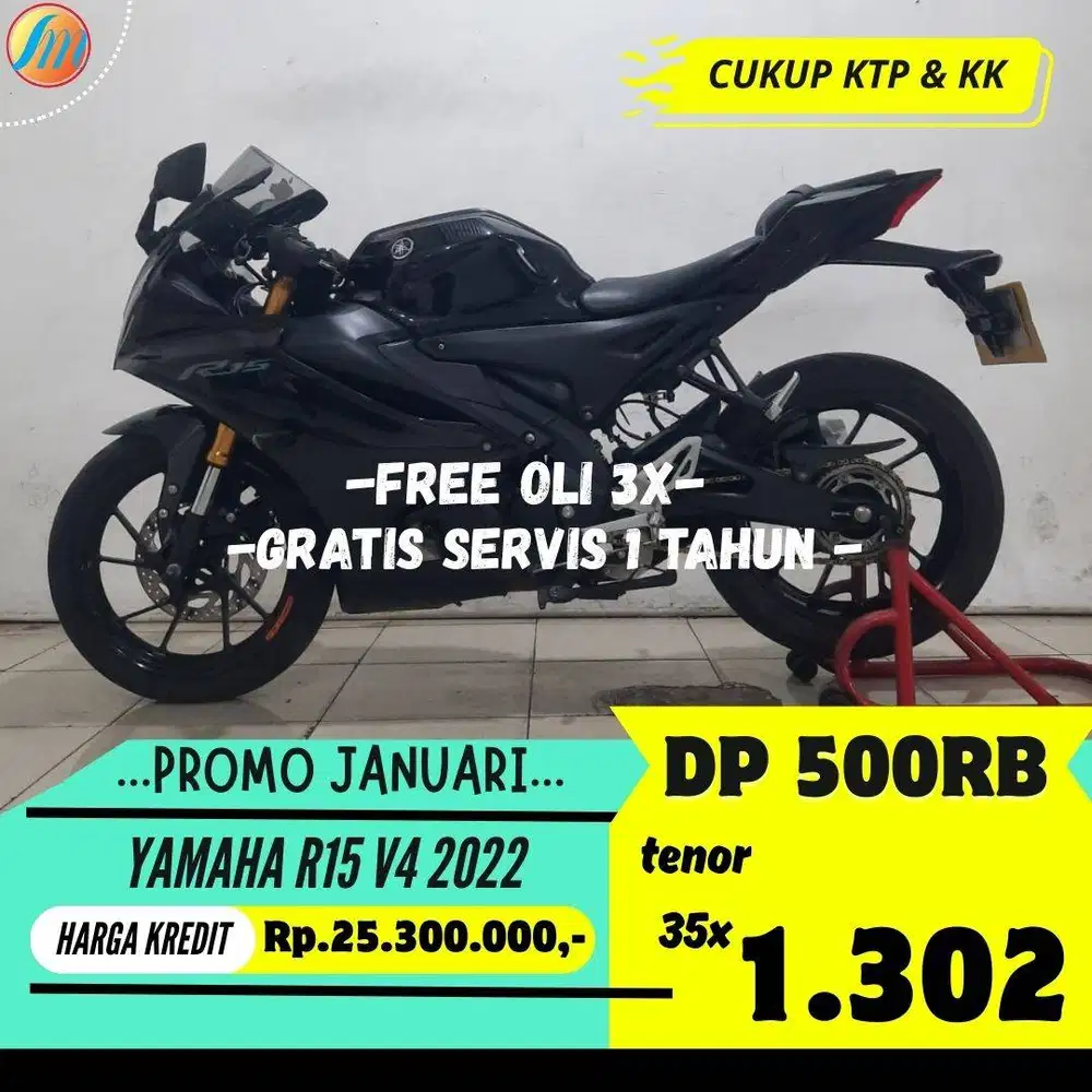 YAMAHA R15 V4 2022 KREDIT DP 500RIBU ANGSURAN TERJANGKAU BERGARANSI