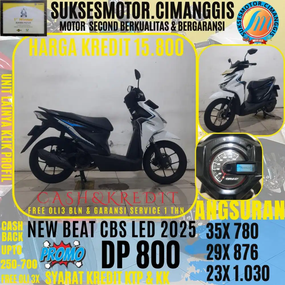 DP 800 NEW BEAT CBS CASHBACK UPTO 700 RIBU FREE OLI3BLN