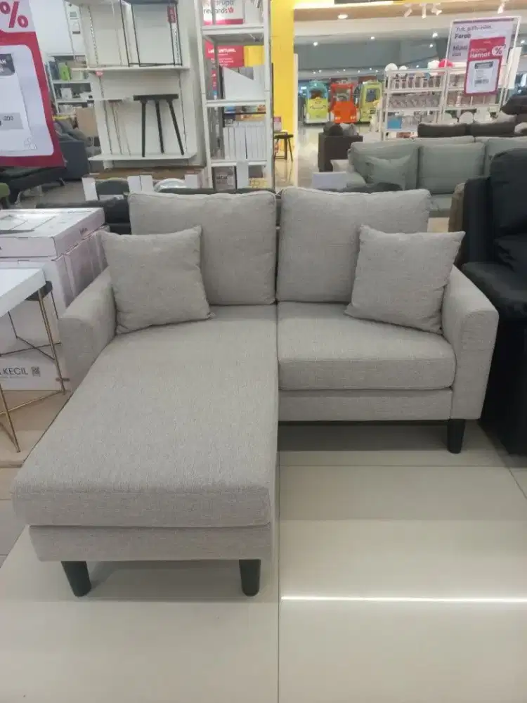 SOFA TAVOR 2 SEATER W/OTTOMAN - GREY